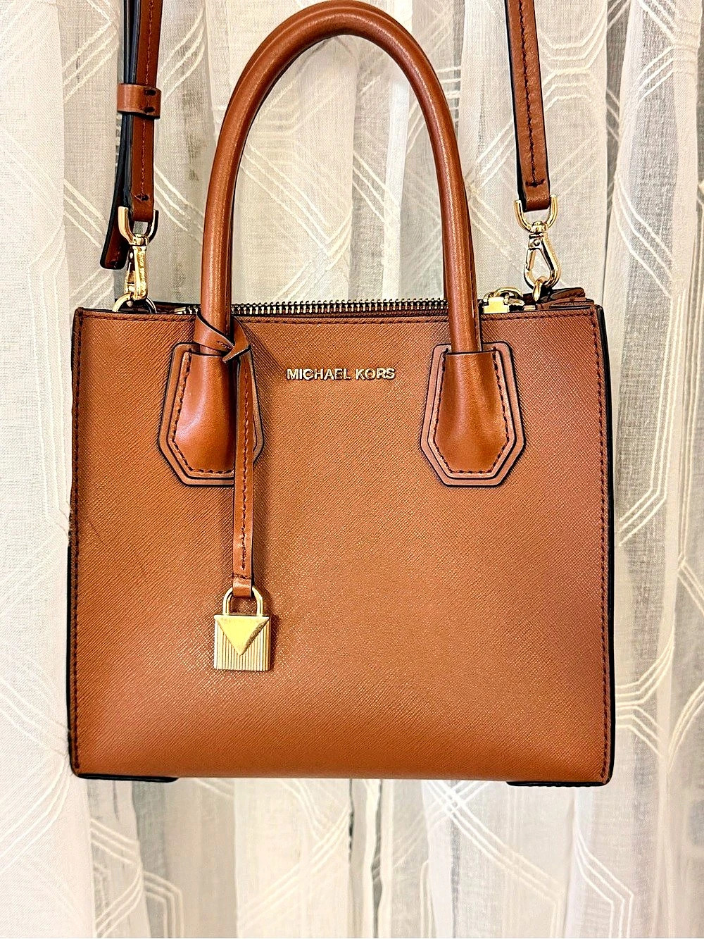 Michael Kors Mercer Gallery Medium Leather Satchel Brown